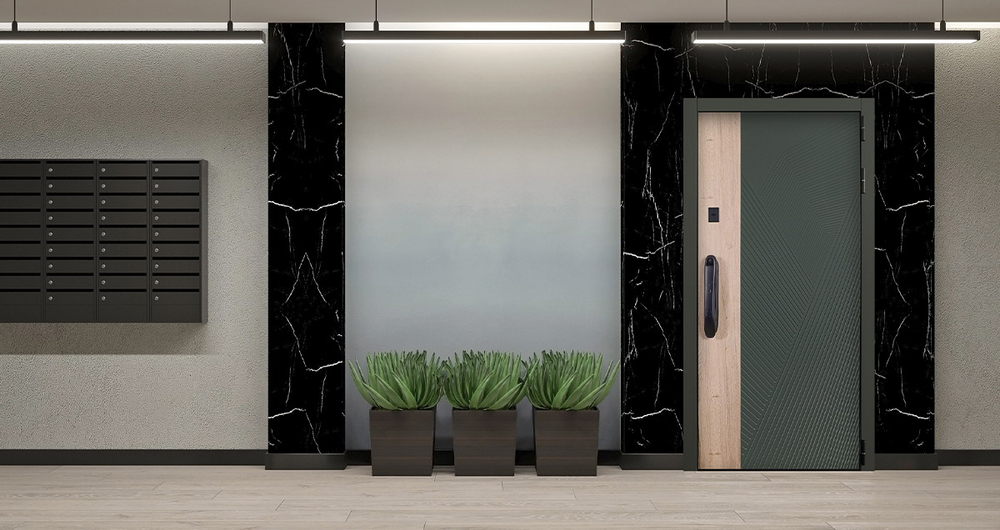 Стальная дверь "Vertu" (биометрический замок)