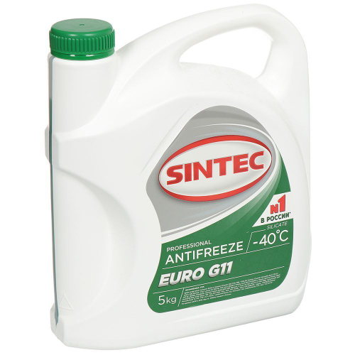 Антифриз Sintec, Euro, G11, 5 кг, зел, 800522