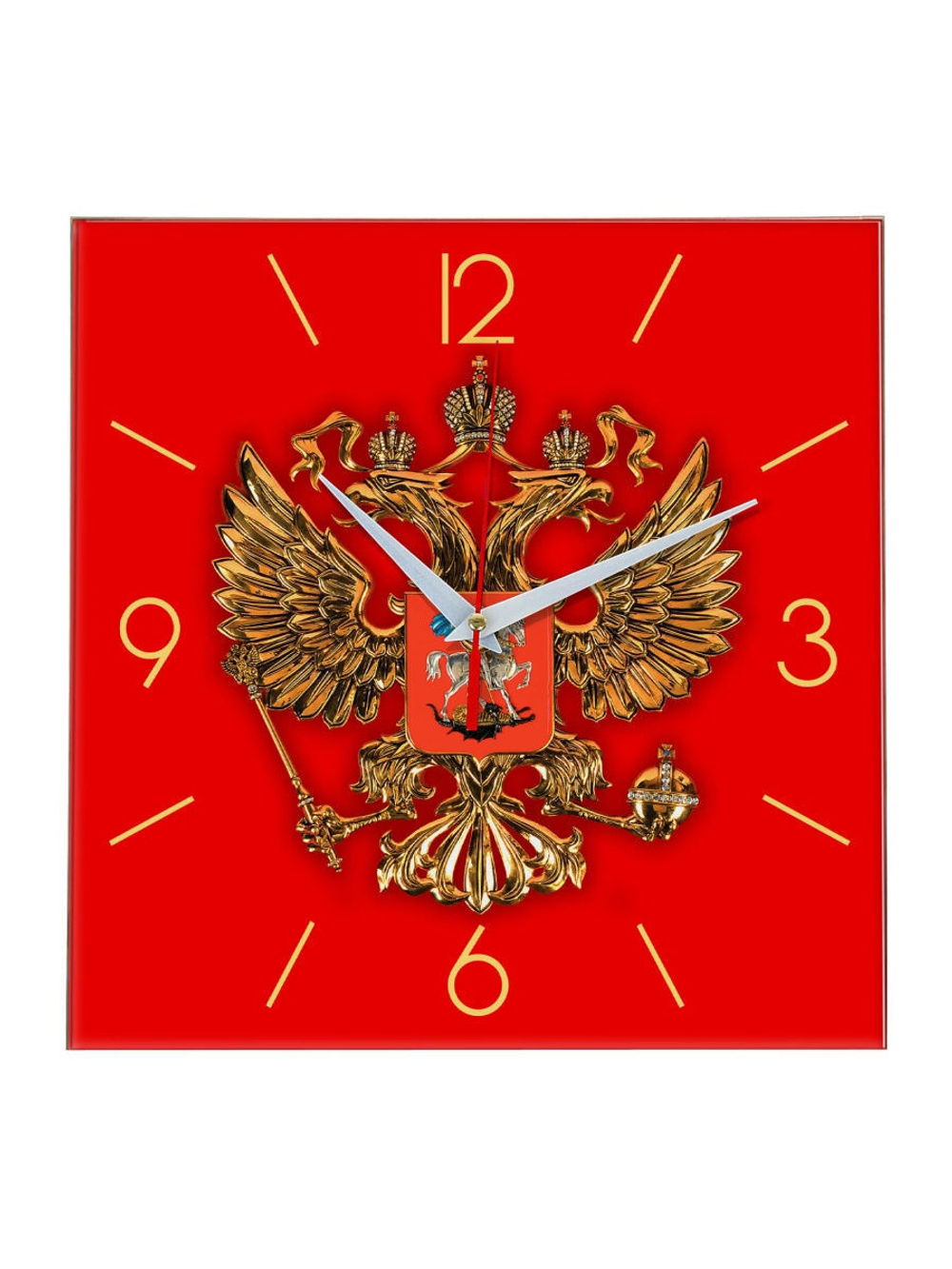 Часы  настенные (красный)