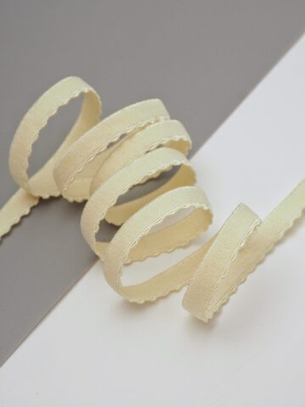 Бельевая резинка сливочное масло ажурная ширина 8 мм с учетом фестона