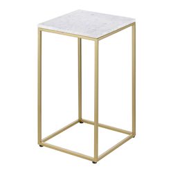 Набор из 2-х столиков Mayen Gold, белые/золотистые