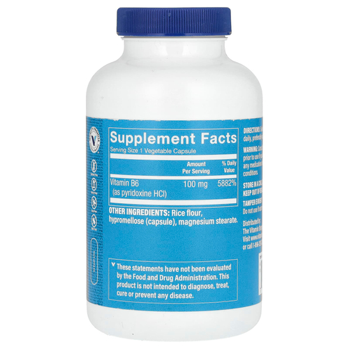 The Vitamin Shoppe, Витамин B6, 100 мг, 300 растительных ингредиентов