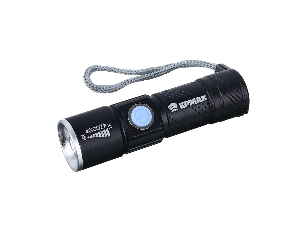 Фонарик XPE ЕРМАК 3Вт 1200мАч, 3 режима, 2,5*2,5*9,5см аллюм сплав (240шт/кор)