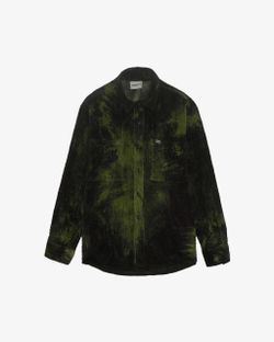 Рубашка Corduroy Black Moss темно-зеленая