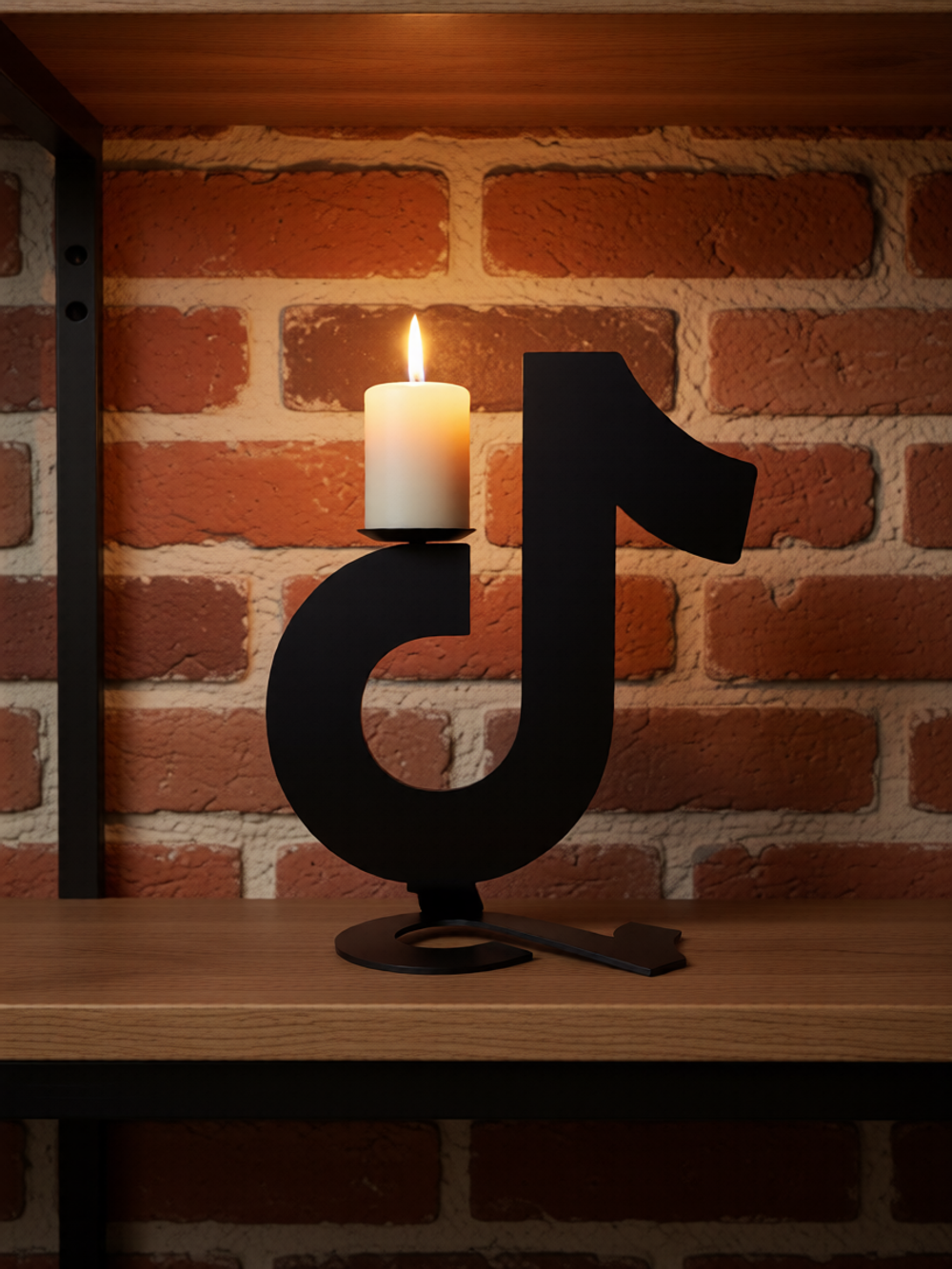 Подсвечник для свечей "Tik-Tok" (черный)