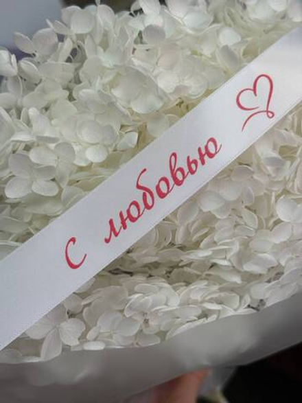 Лента белая с красным 5 м один принт