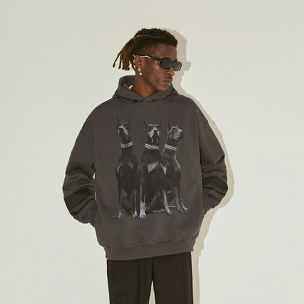 Худи ER "Dobermans" Striped Sleeves Hoodie