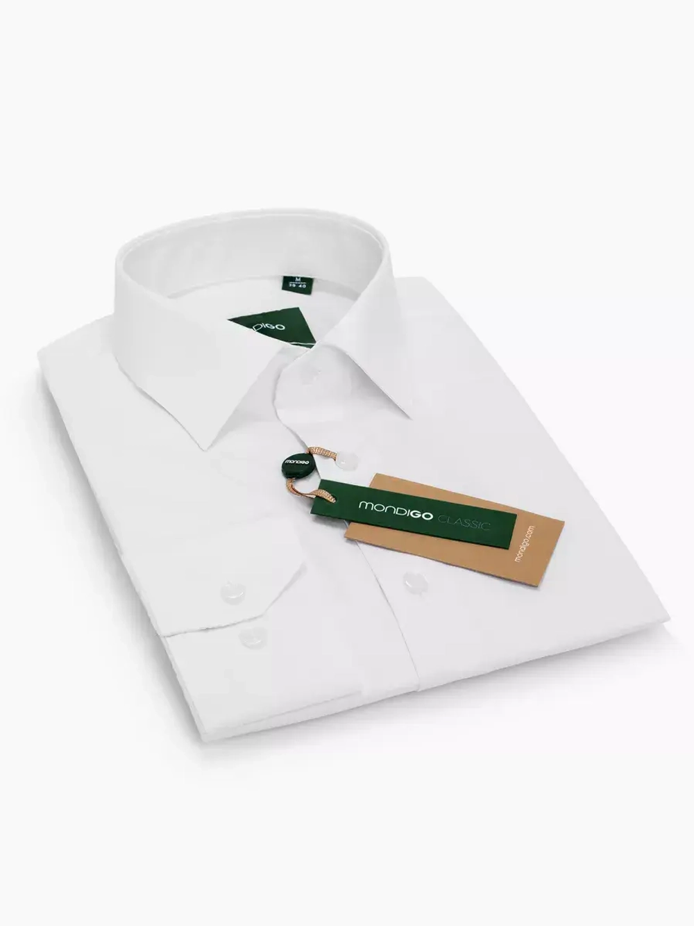 Рубашка классическая CLASSIC FIT с длинным рукавом, белая