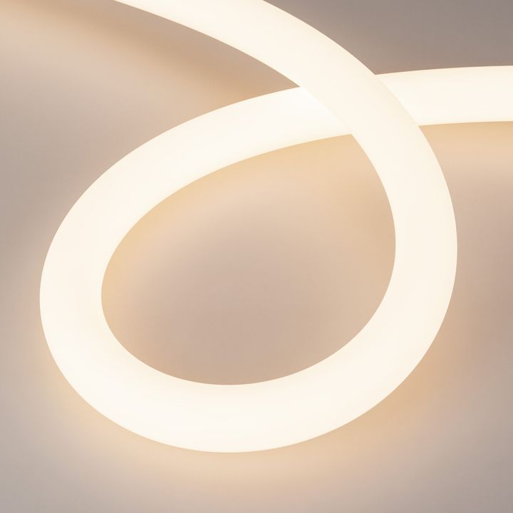 Светодиодная лента герметичная MOONLIGHT-SIDE-A336-D40mm 24V Warm3000 360deg (15 W/m, IP65, 2835, 5m, wire x1) Arlight 039318