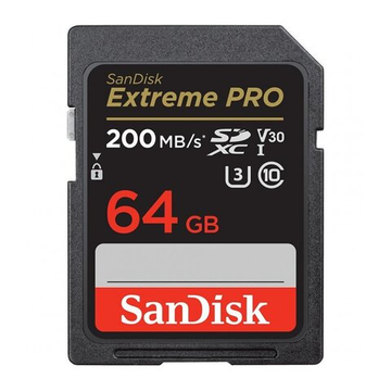 Карта памяти SanDisk Extreme Pro SDXC UHS-I Class 3 V30 200/90 MB/s 64GB