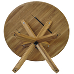 Стол кухонный, 120х120х77, обеденный, круглый, деревянный, из дуба, Dipriz