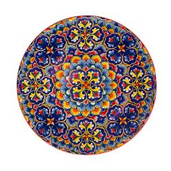 Тарелка "Arabesque" (красная) d=21,5см,h=2см (min6) (транспортная упаковка)