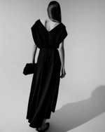 Платье из шелка Ив Сен-Лоран черный