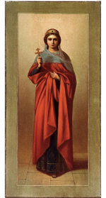 Икона святая мученица царица Александра на дереве на левкасе мастерская Иконный Дом