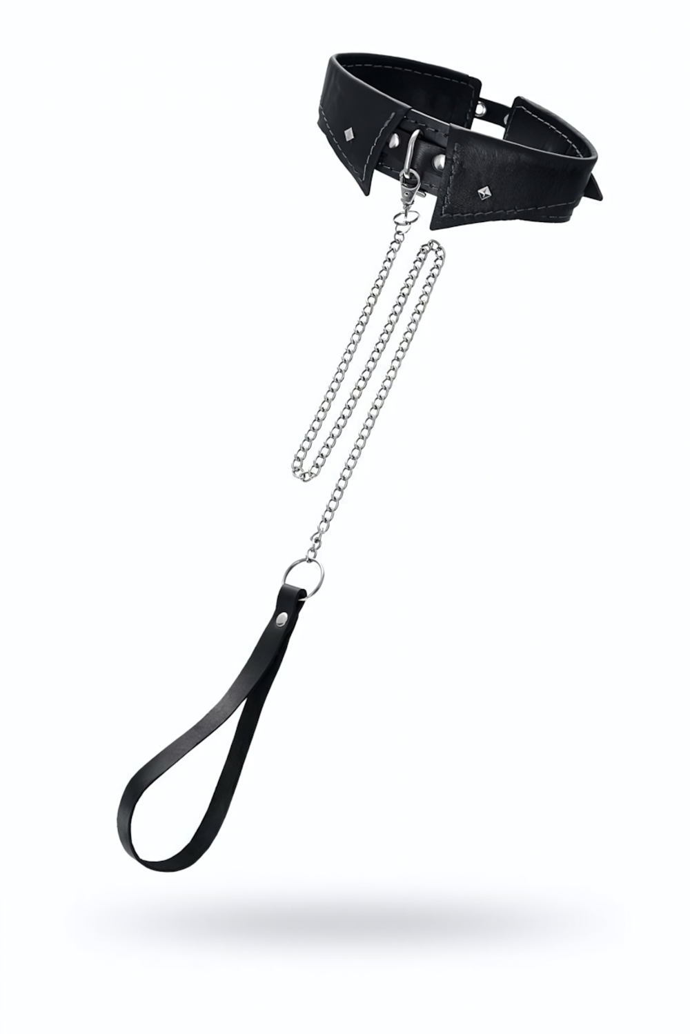 Ошейник-воротник с поводком Pecado черный