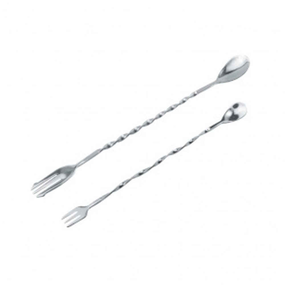 Ложка барная с вилкой 23 см, P.L. - Kingtex
