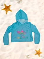 купальник слитный спортивный топ с капюшоном