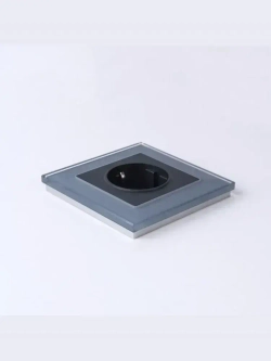 Розетка с заземлением скрытой установки Werkel W1171008 черная матовая