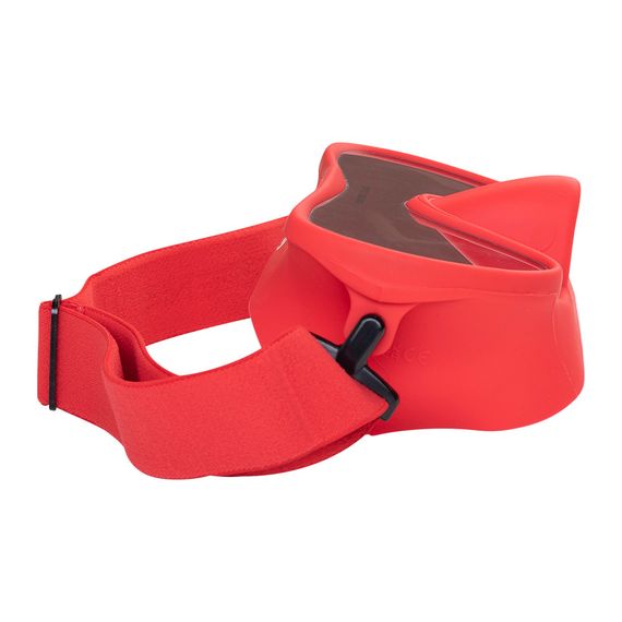 Маска с зеркальными линзами Scorpena N3 с эластичным ремешком красная