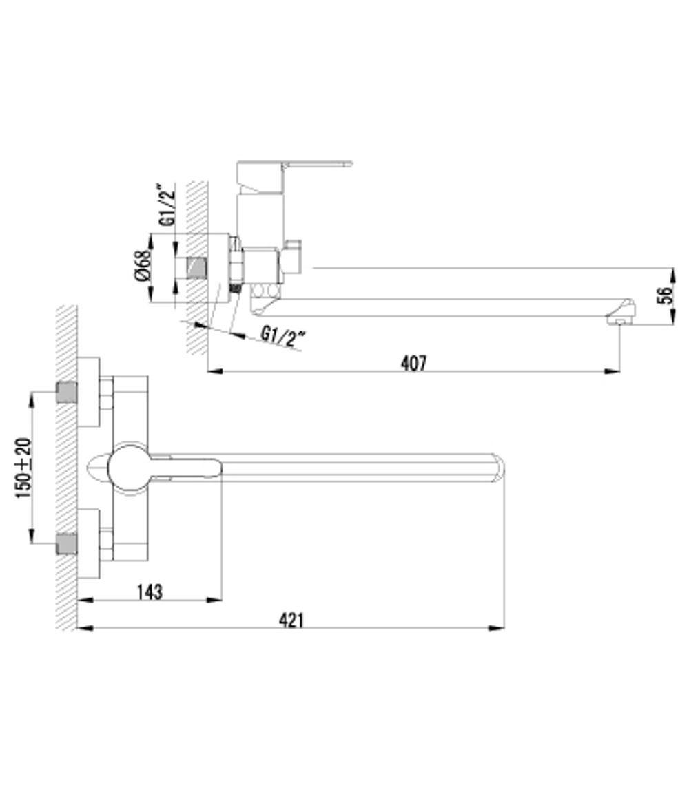 LEMARK Серия MAGIC. Смеситель универсальный – LM3451C