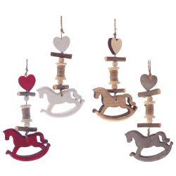 GAEM Украшение новогоднее "Лошадка", L8 W1,5 H16 см, 4в.