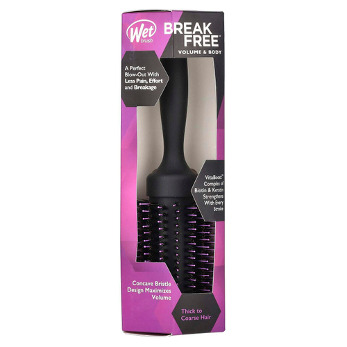 Wet Brush, Break Free, круглая кисть для увеличения объема, для густых / густых волос, 1 шт.