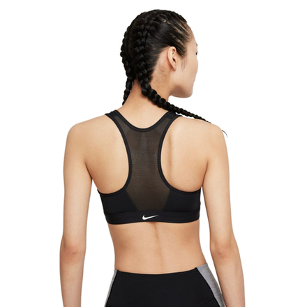 Теннисный бюстгальтер Nike Swoosh Zip Front Bra W - black/black/white