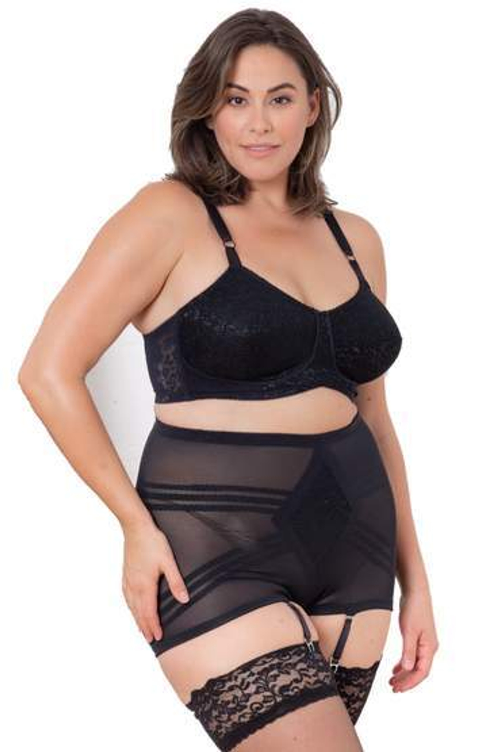 Утягивающие трусы с кружевом сильной степени коррекции (Размер: 5X) (Цвет: бежевый)