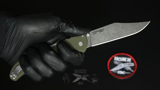 Складной нож Cold Steel 20KR7 Range Boss OD Green Handle c клинком из стали 4034 Stainless Steel, рукоять GRN