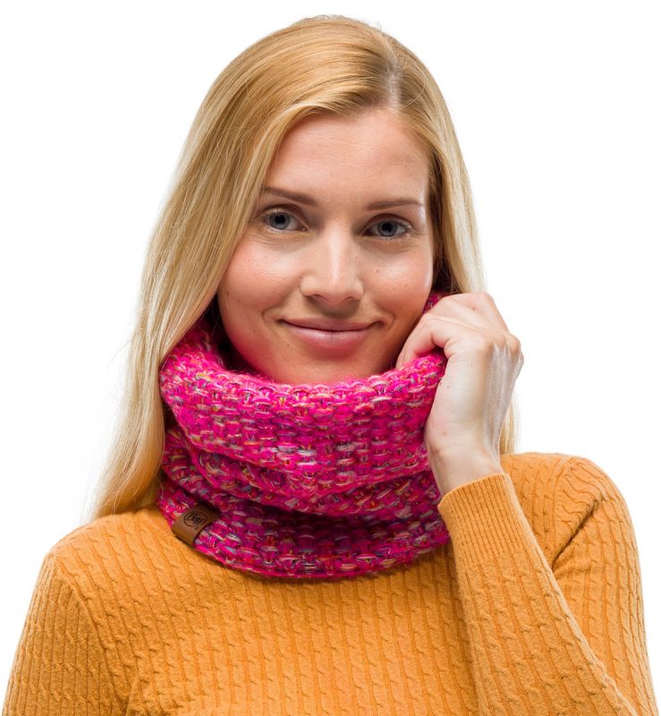 Вязаный шарф-труба с флисом Buff Neckwarmer Knitted Polar Grete Pink Фото 2