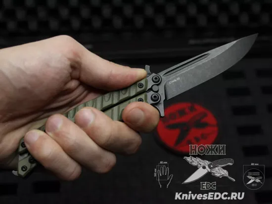 Нож бабочка (балисонг) НОКС Финка Б - сталь D2, рукоять G10