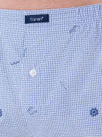 Трусы мужские боксеры синий мелкая клетка