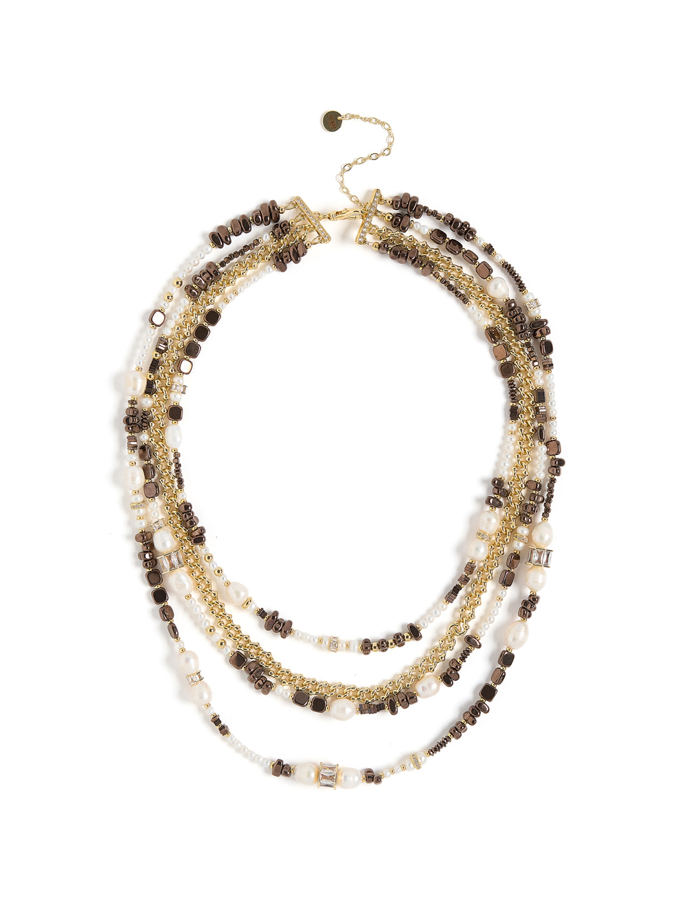 Колье "Hematitte Pearl Marriot" Gold