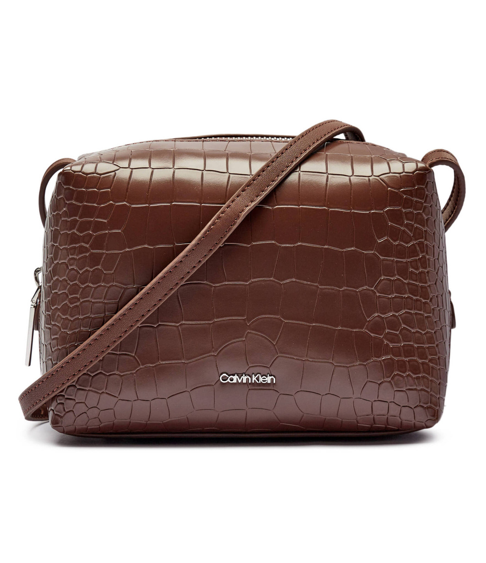 Сумка через плечо CROCO Calvin Klein - коричневый(K60K612452)