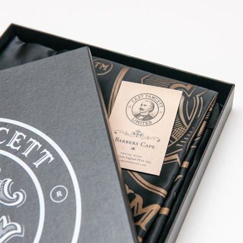 Captain Fawcett Barber Cape - Барберский пеньюар с неопреновым воротником