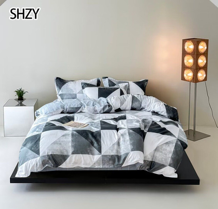 КПБ 2 сп с простыней на рез. 140х200 ПОПЛИН "П23"