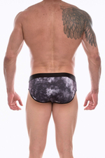 Темно-серые трусы-брифы с принтом в виде газетных листов (Размер: M) (Цвет: темно-серый)