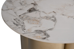 Стол журнальный 60х45см Garda Decor белый керамогранит