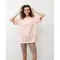Футболка женская MINAKU: Оversize, цвет персиковый, р-р 54