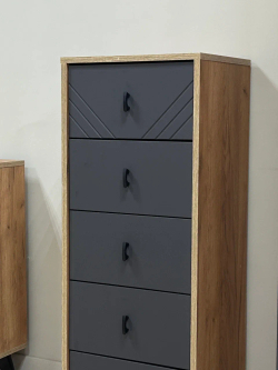 Комод 5 ящиков «Байкал» Графит