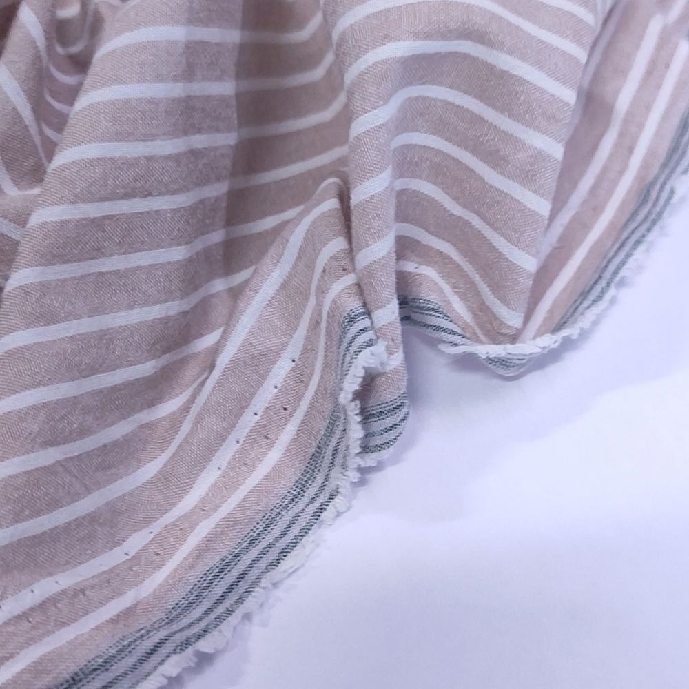 Варёный хлопок "Песочная полоска"