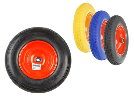 Колесо полиурет. 4.00-8" (подшипн. усил. ф35x16 мм, для оси 16x60мм)