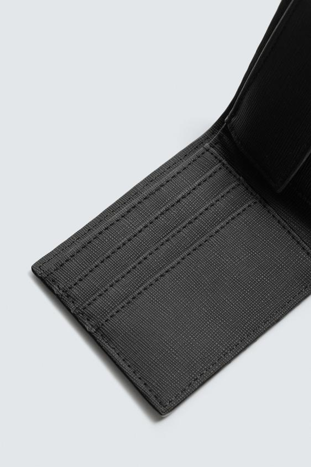 ZARA КОШЕЛЕК С РЕЛЬЕФНЫМ УЗОРОМ, ЧЕРНЫЙ