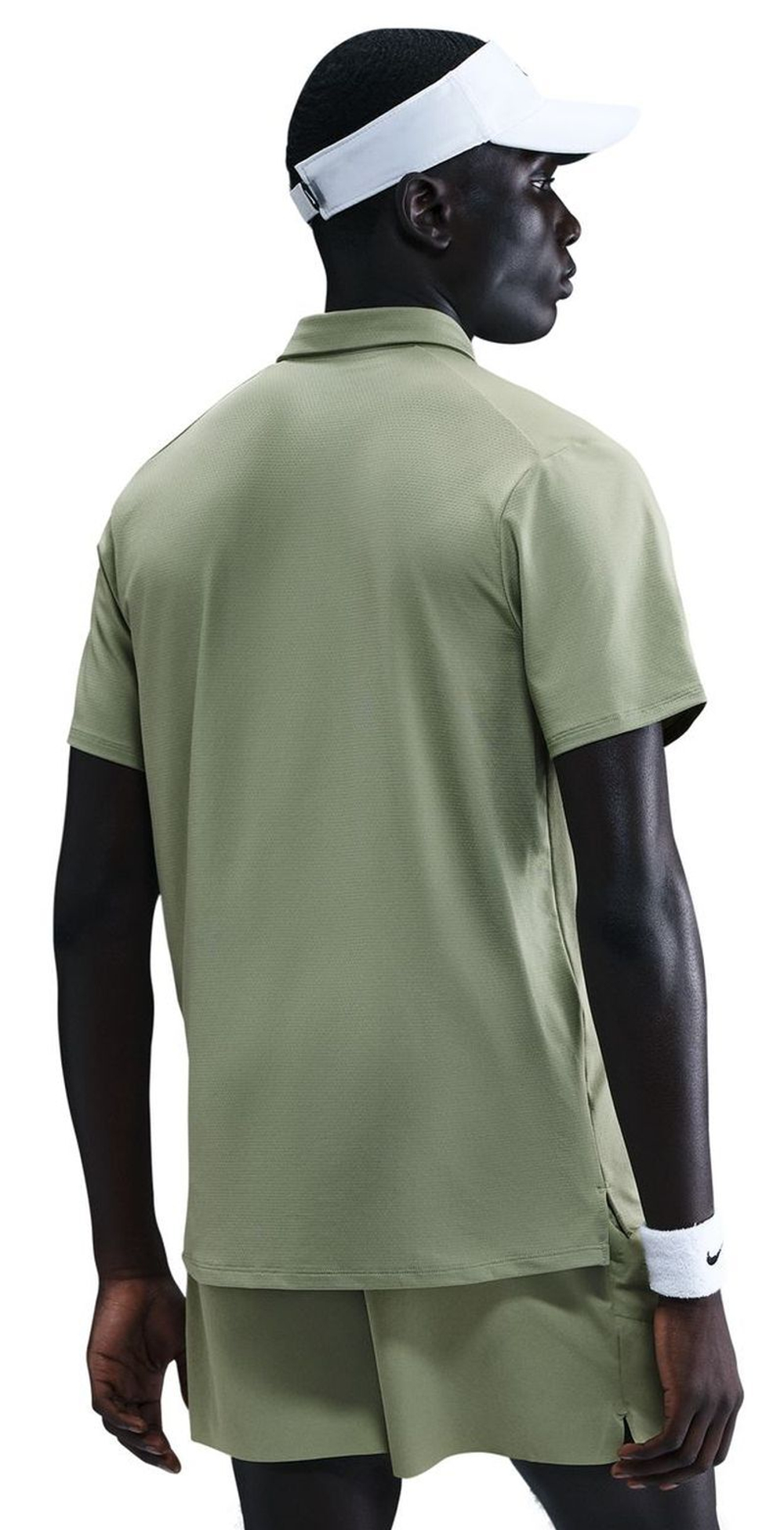 Мужское теннисное поло Nike Court Advantage Dri-Fit Tennis - oil green/white