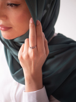 хиджаб шарф темно синий шифон