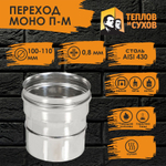 Переход нержавейка ПМ 100х110 ст.430-0,8 Теплов и Сухов