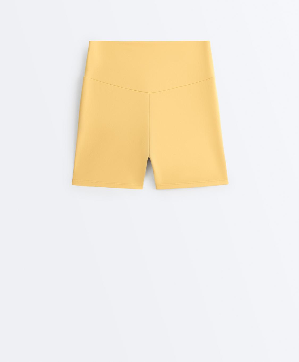 OYSHO Велосипедки Comfortlux с высокой посадкой длиной 10 см, желтый