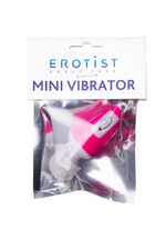 Мини вибратор-брелок Erotist (1 режим вибрации) черный (Цвет: черный с белым)