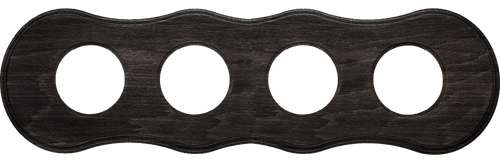 Рамка 4-х постовая (Угольно-черный) С.М. BF8 BF8-640-119