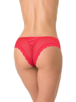 Трусы-бразилианы с имитацией шнуровки (Размер: XL) (Цвет: черный)